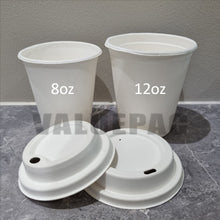 Load image into Gallery viewer, Bagasse Cup 8oz and Lid