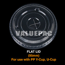 Load image into Gallery viewer, Valupac PET Plastic Dome Lid for PP Y Cup 95mm and PP U cup 95mm