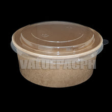 Load image into Gallery viewer, Kraft Salad Fruit Paper Bowl 750ml with Lid