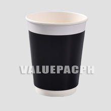 Load image into Gallery viewer, Valuepac Double Wall Paper Cup for Hot Drink or Coffee 8oz (Black)