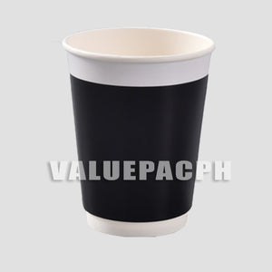 Valuepac Double Wall Paper Cup for Hot Drink or Coffee Black