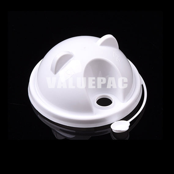 Conjoined Panda Bear Lid 95mm White