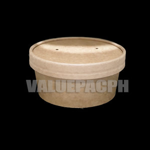 Kraft Paper Bowl Tub 380ml 380cc with Kraft Lid Cover