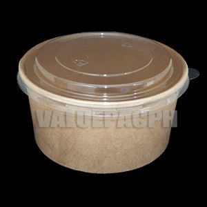 Kraft Salad Fruit Paper Bowl 1000ml with Lid