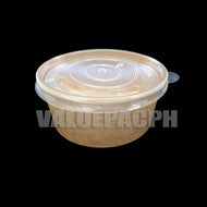 Kraft Paper Bowl 380ml 380cc with PP Lid